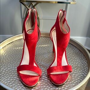 Elegant Red Women's Heels Never Worn